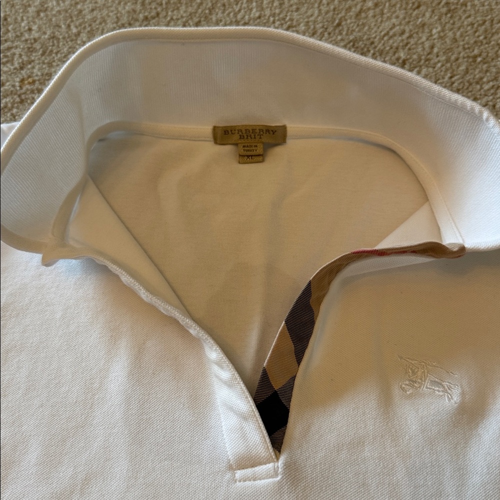 Burberry Polo with Check Accent